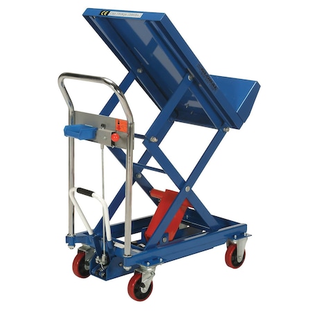 Global Industrial Mobile Lift & Tilt Scissor Lift Table 400 Lb. Capacity - 29 x 19 Platform 168079